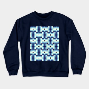 Retro Blue Ceramic Crewneck Sweatshirt